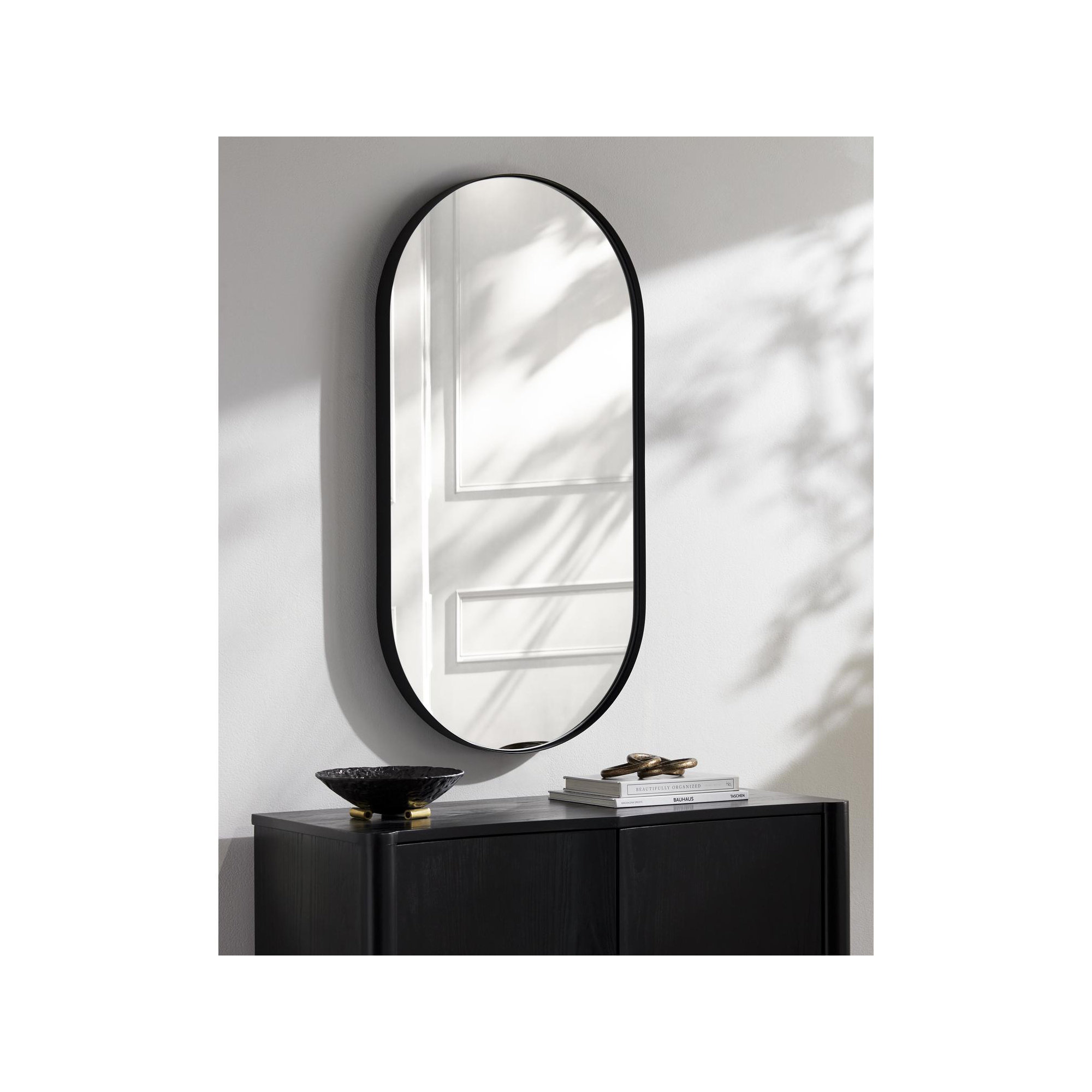 Dujardin Mirror, Black, 39" x 20"