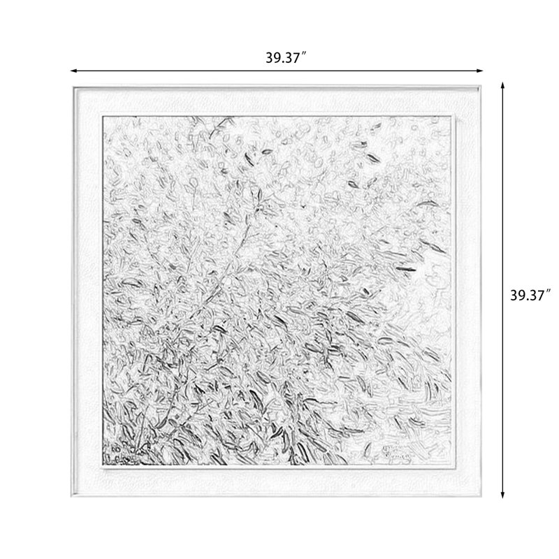 Art mural carré moderne Mid-Century pour salon, 39.37" H x 39.37" W