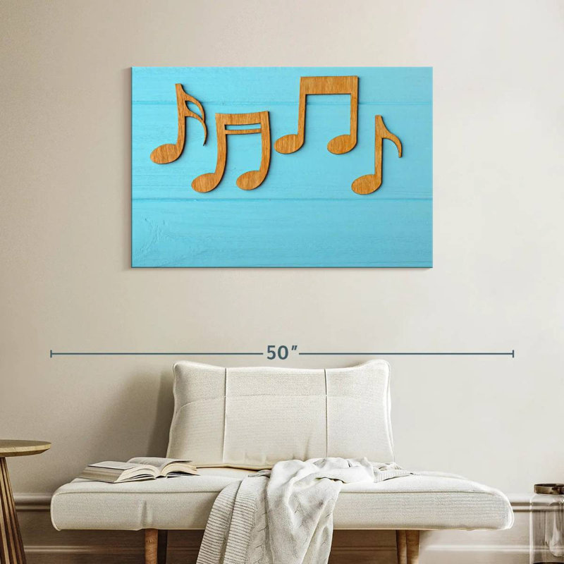 Notes de musique en bois Abarca, H 26 po x l 39 po