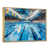 Toile avec cadre flottant or