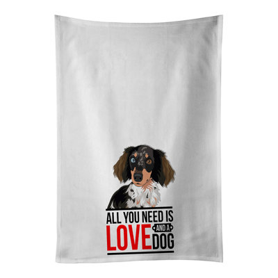 Ensemble de 2 serviettes de cuisine Dachshund Dapple # 1
