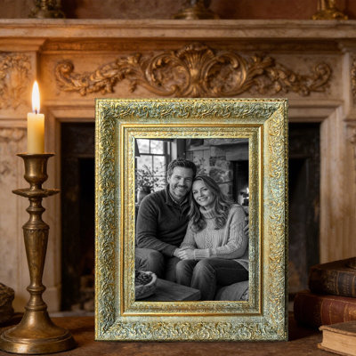 Cadre photo doré antique 1PC pour photos et cadeaux 8 "x 10"