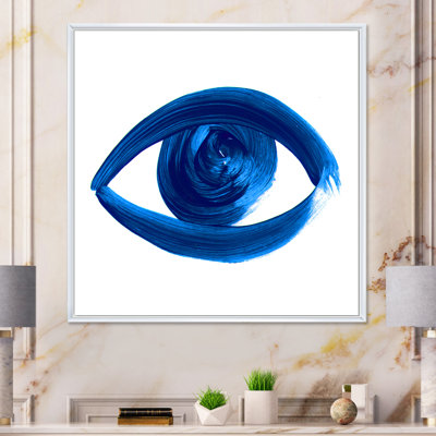 Blue Stroke Eye Element - Décoration murale moderne et contemporaine en toile