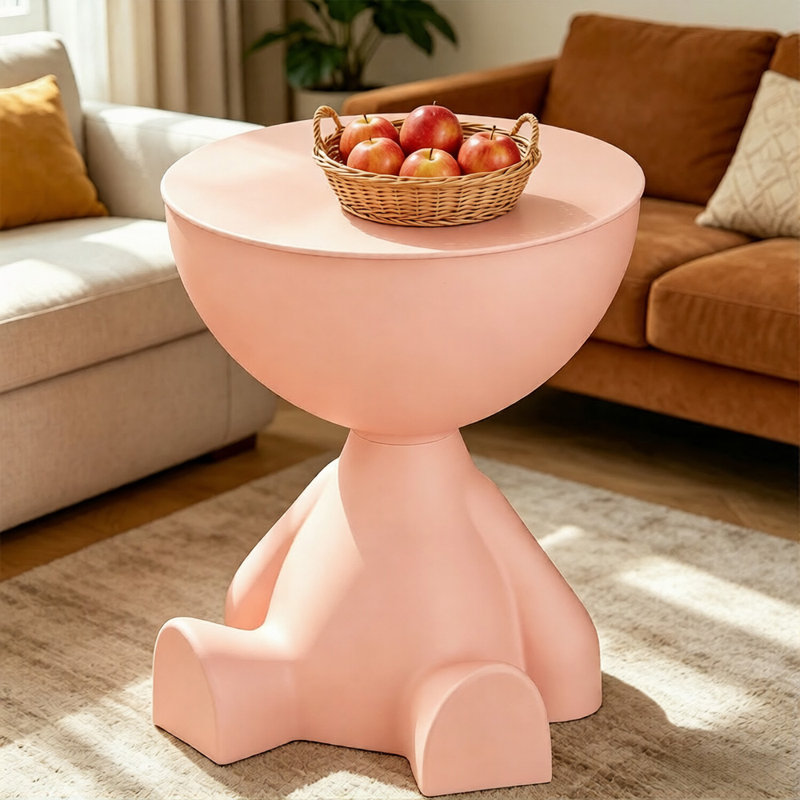 Table basse circulaire (rose)