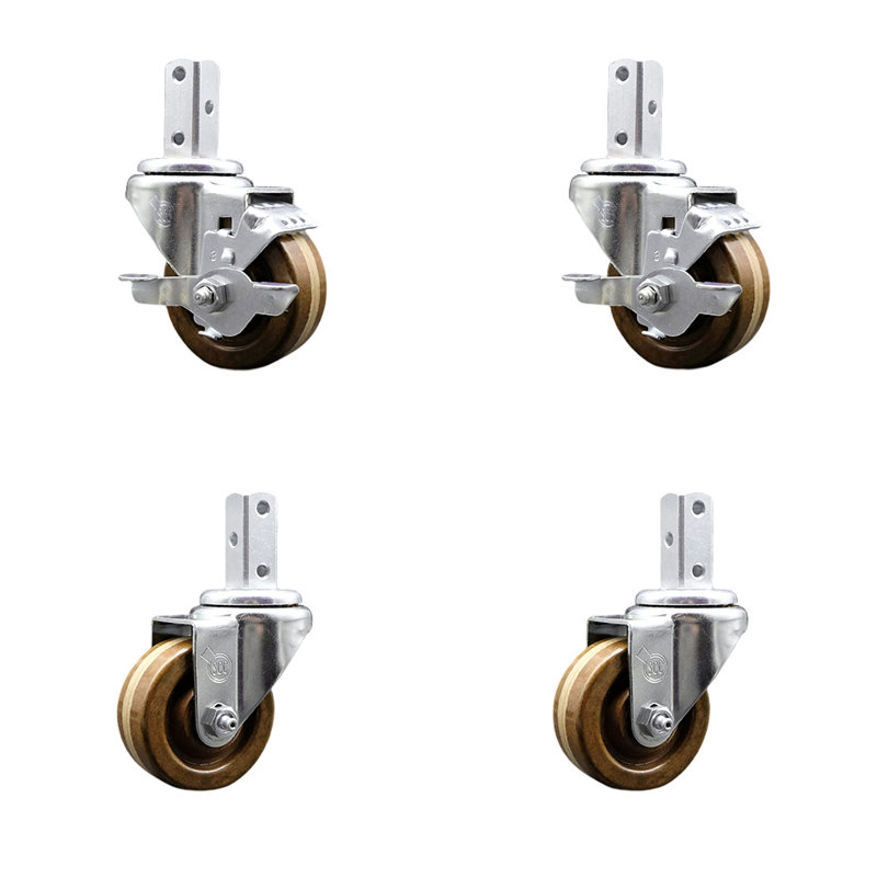 4 Piece High Temp Phenolic Caster Set