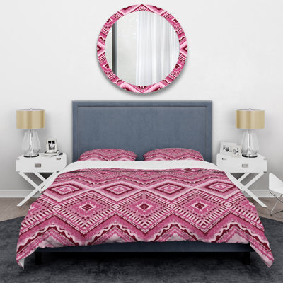 Ensemble de housse de couette en microfibre rose 3 pièces