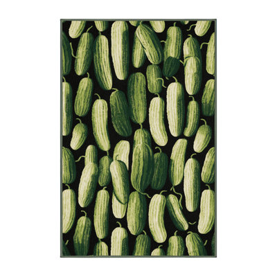 Washable Cucumber English Vegetables Area Rug