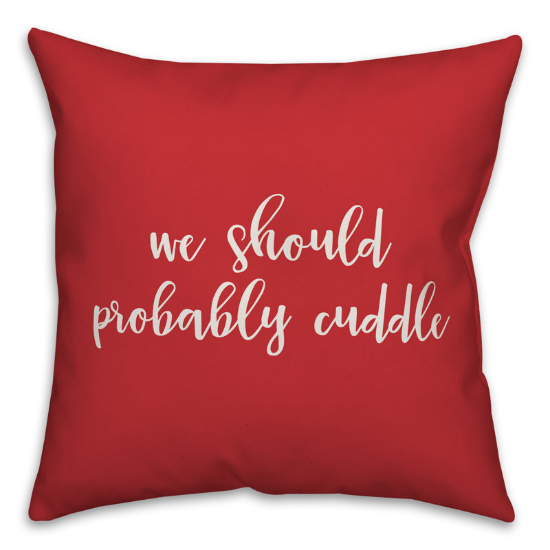  Coussin We We probablement, Rouge / Blanc, Housse de coussin