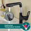 Robinet de lavabo de salle de bain rétractable à poignée simple en acier inoxydable Topcraft avec bec relevable et modes de jet doubles-125763354