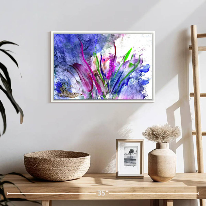 Fleur Syd, Cadre flottant blanc, 19 po x 13 po