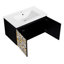 Meuble-lavabo mural flottant 30 po avec lavabo en céramique et porte d'armoire à fermeture douce en céramique, porte, meuble-lavabo