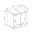 Hauser 58cm Single Bathroom Vanity Base Only in White