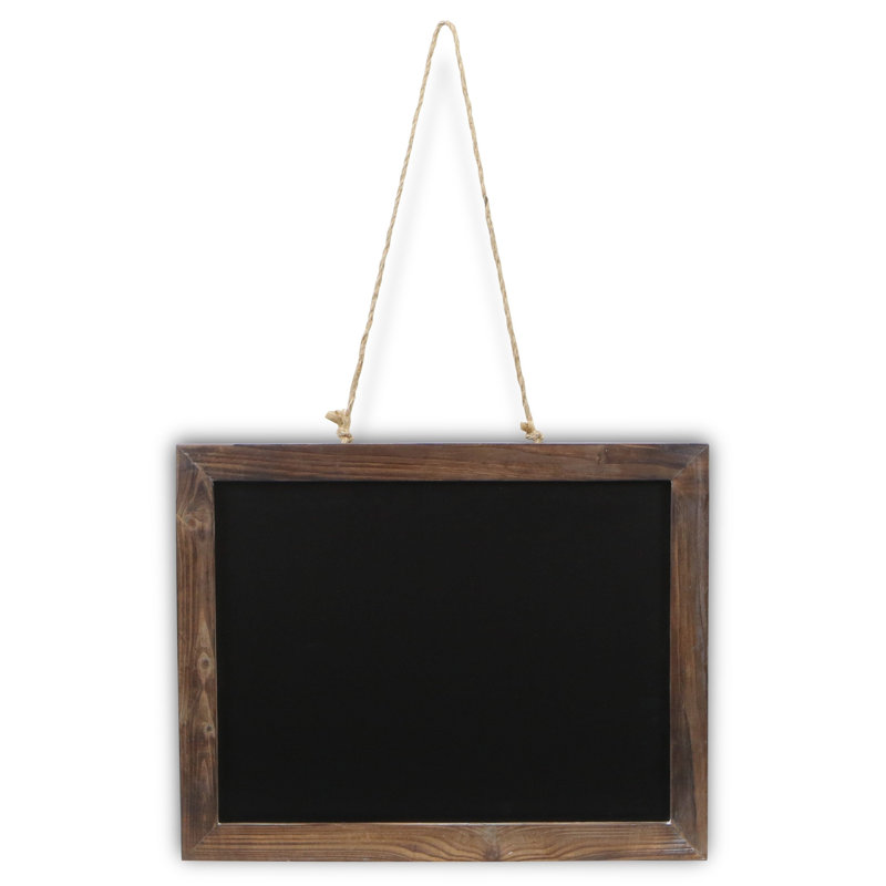 Tableau noir suspendu en bois 15 po x 19 po