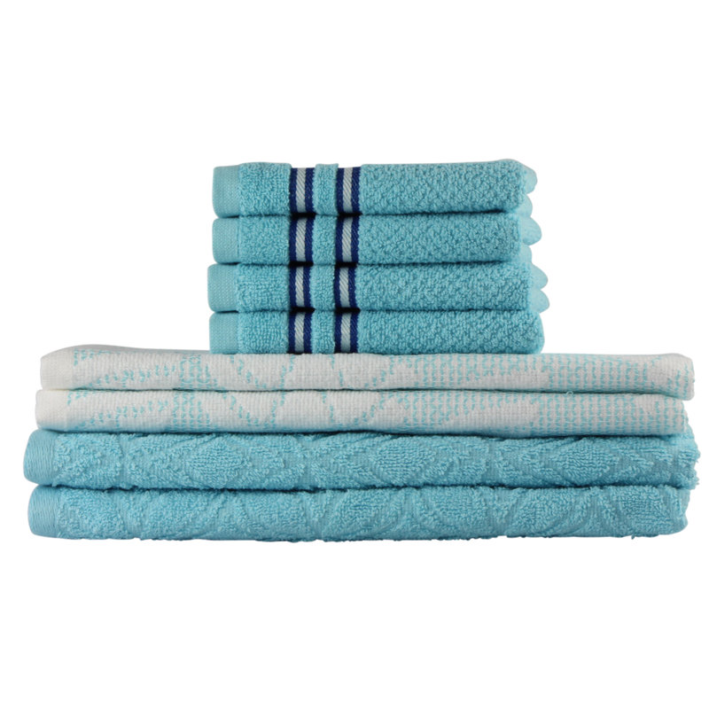 Cotton Kitchen Towel Linen Set, Aqua