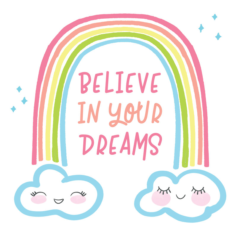 Believe Your Dreams - Wrapped Canvas Print, 51cm H x 51cm W 