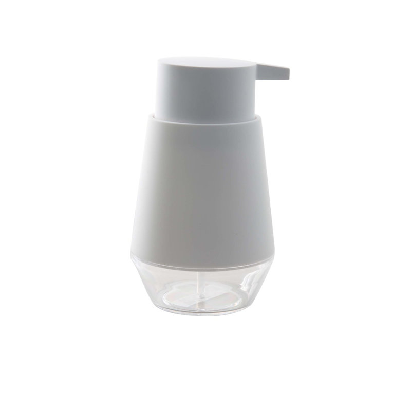 Kadien LOTION POMPE PLASTIQUE CLAIR AVEC GRIS DOUX TACTILE, Blanc