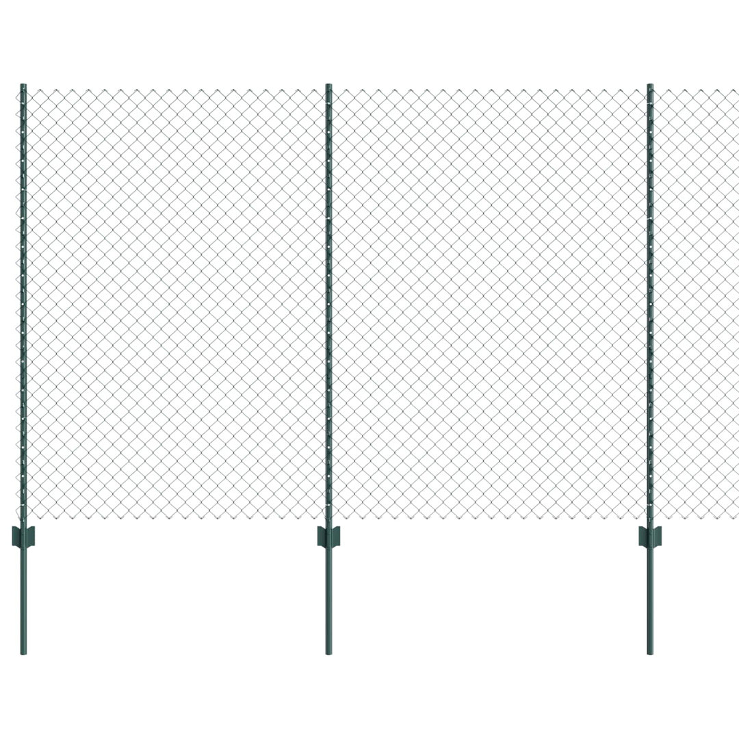 Vidaxl Fence With Posts Steel