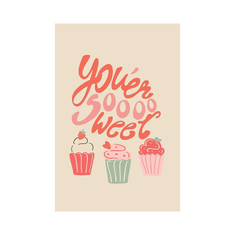 Soooo Sweet Cupcakes 1 Piece Wall Art on Canvas, 152.4 cm H x  101.6 cm W  x  3.175 cm D, Does Not Apply