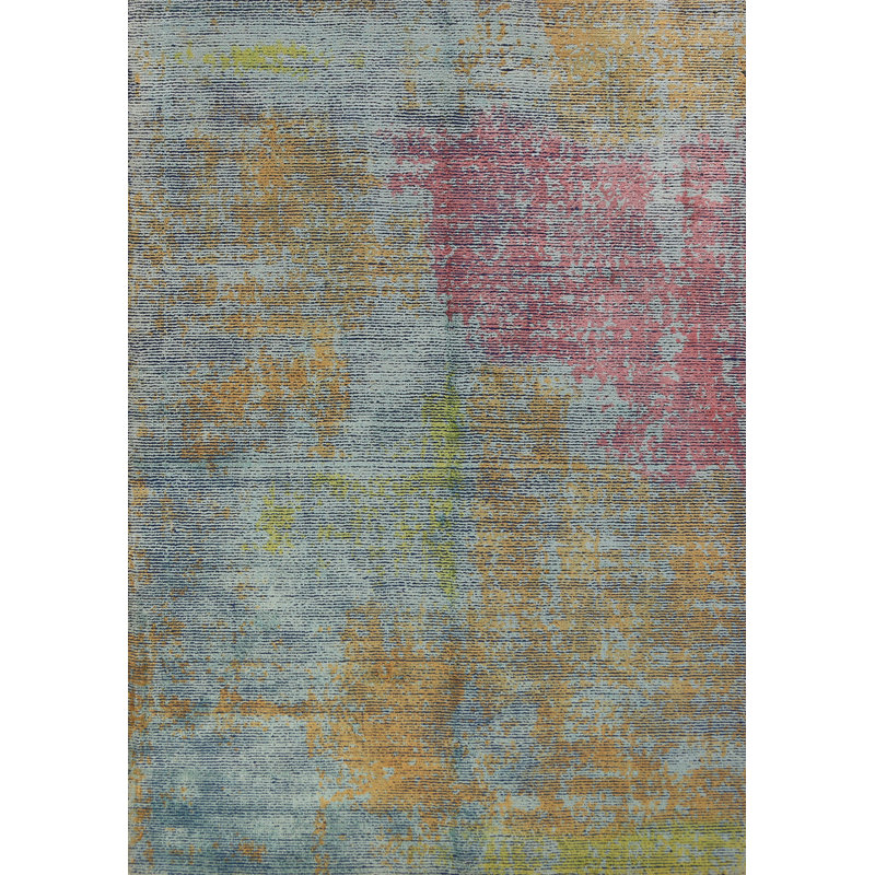 Tapis indien contemporain en laine