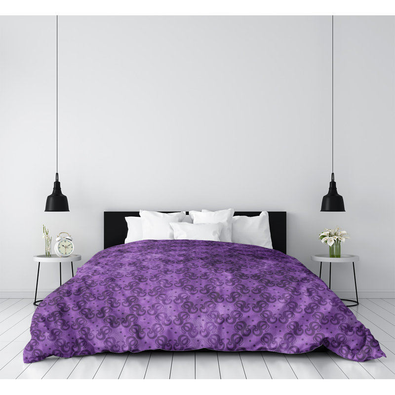Housse de couette Katelyn Elizabeth, Housse de couette pour très grand lit, Mauve, Polyester brossé