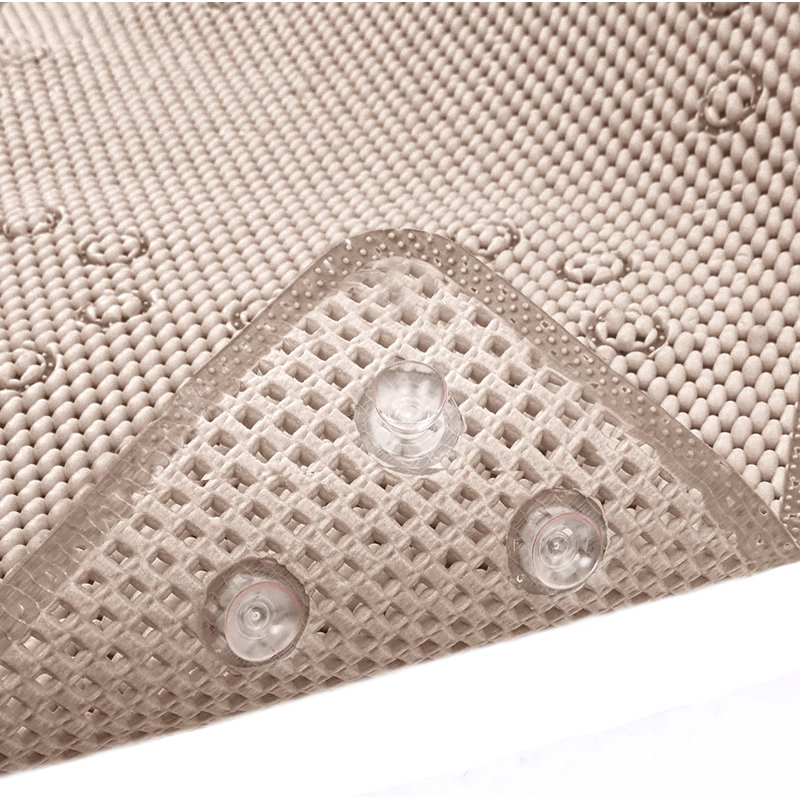 Aalasia Foam Non-Slip Shower Mat, Beige
