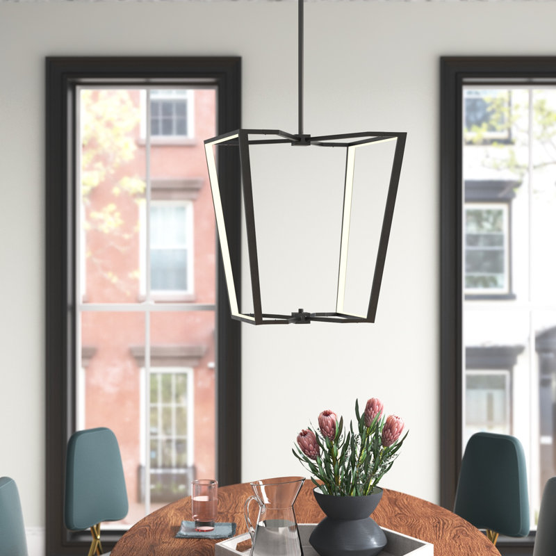 Skiba Dimmable LED Chandelier, Matte Black
