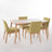 Dashone 4-Person Four-Leg Dining Set-1010259628-944502863