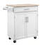 Îlot de cuisine avec chariot, tiroir, armoire de rangement et porte-serviettes-133038126