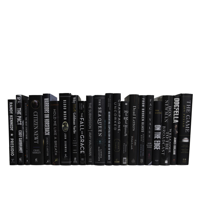 Livres décoratifs - Livres cravate noire - Livres noirs au pied