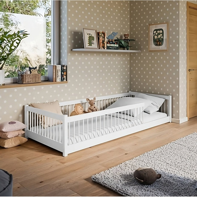 Platform Bed Frame, White
