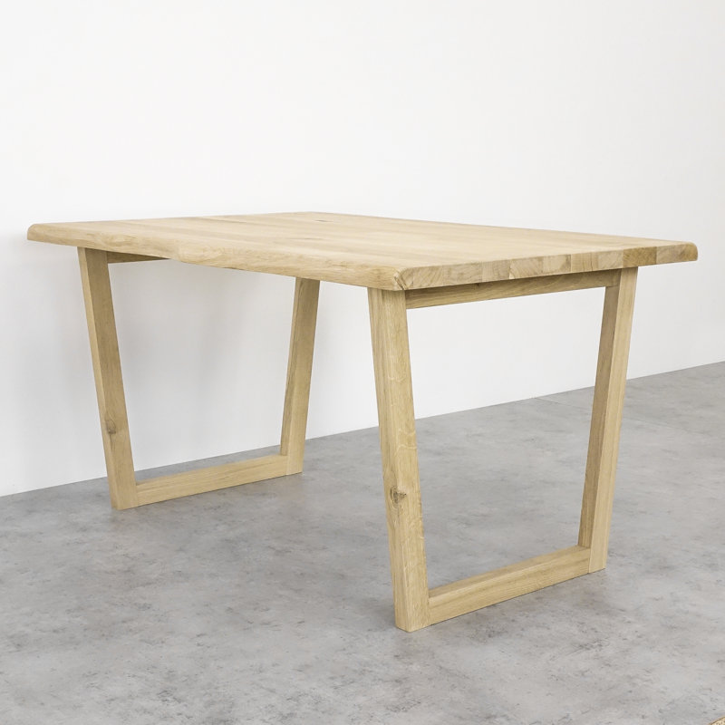 Iyana Oak Solid Wood Dining Table, Oak Wood, H75 x L120 x W80cm