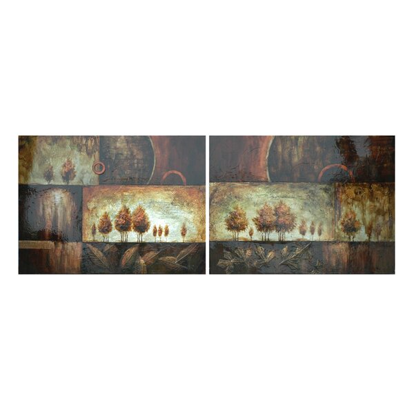 Crestview Merging Landscapes On Canvas 2 Pieces Set 