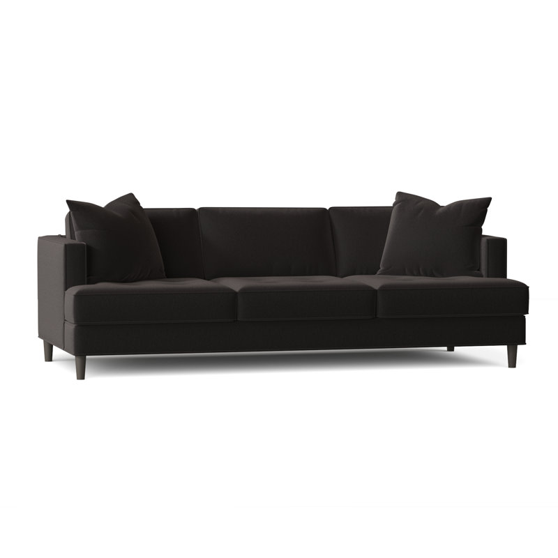 Upholstered 84'' Sofa, Bella Asphalt Performance Velvet