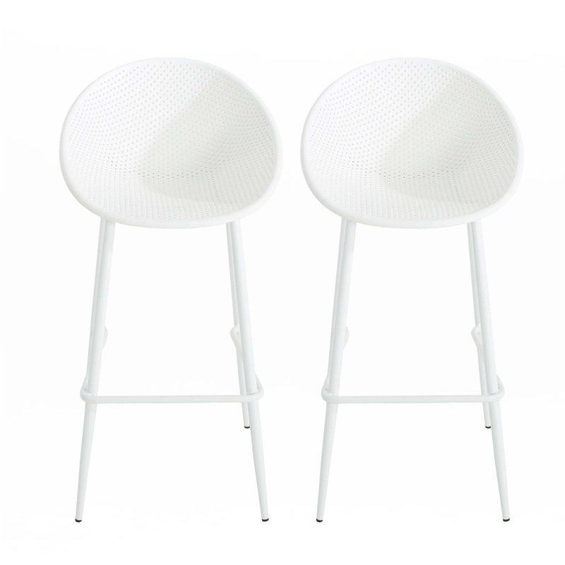 Gable Barstool(Set Of 2), White