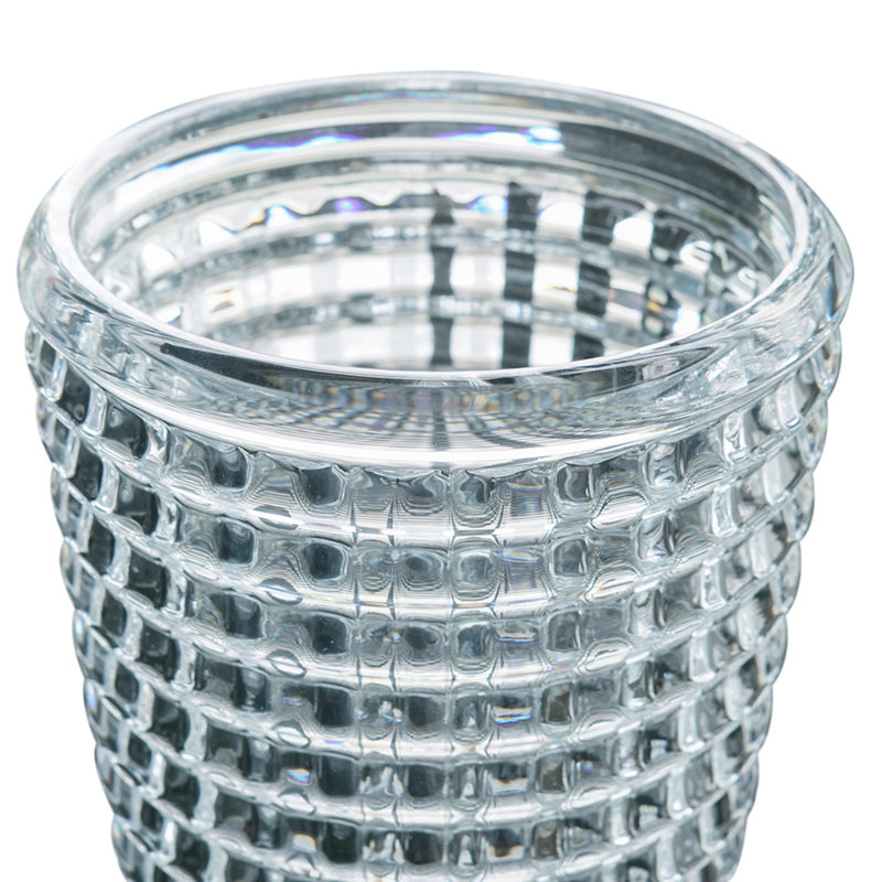 Tapered Round Glass Vase - 6"Dia. x 11" - Clear