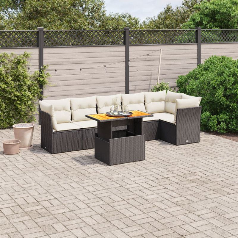 Vidaxl Garden Sofa Set Black