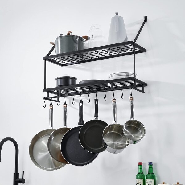 Heavy Duty Pan and Pot Organizer - 5 Tier Rack - 15 inch