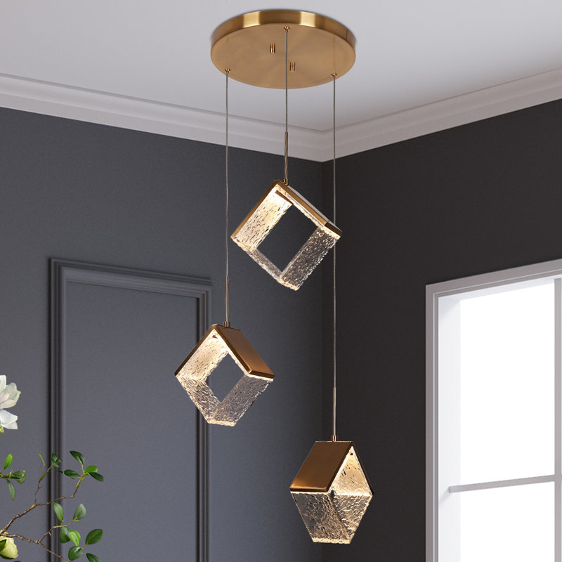 Lustre fantaisie à DEL 3 lumières Zeinab
