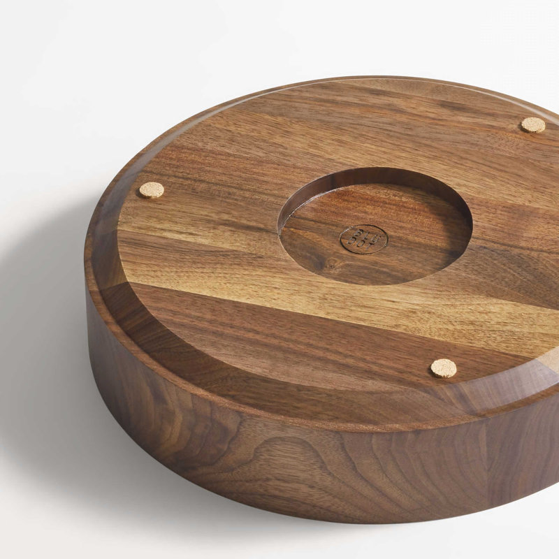 Cusp Solid Wood Decorative Bowl, 3" H x 12" W x 12" D, Walnut