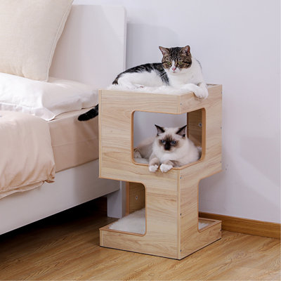 Mobilier d'intérieur multi-niveaux pour chat moderne