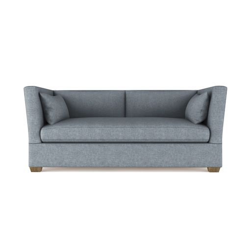 Rivington Flare Square Track-Arm Loveseat, Vintage Leather Pumice, 31" H x 72" W x 37" D, Weathered