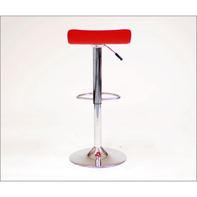 Tabourets pivotants ajustables Contemporary Chrome, Rouge