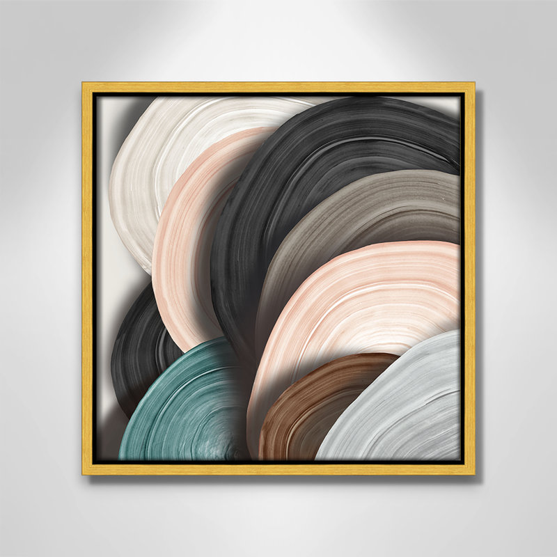 Disques II par Eva Watts, Or, H 13,5 po x l 13,5 po