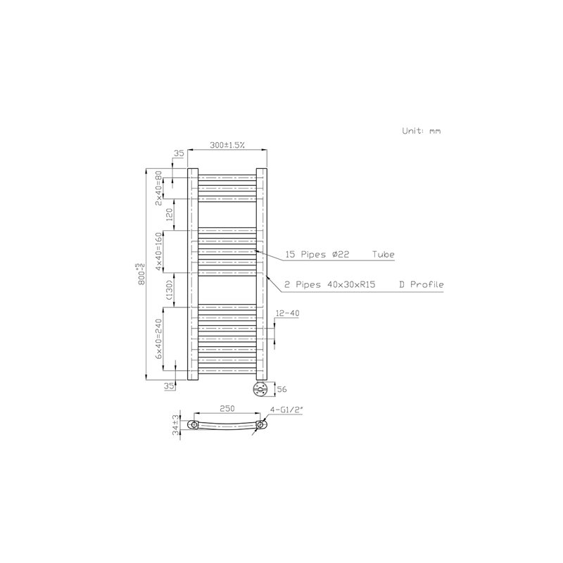 Curved Towel Rail Heated Towel Rails