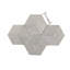 Carrelage hexagonal en pierre naturelle texturée 3D Hexagon pour mur, 1 boîte de 12 pièces