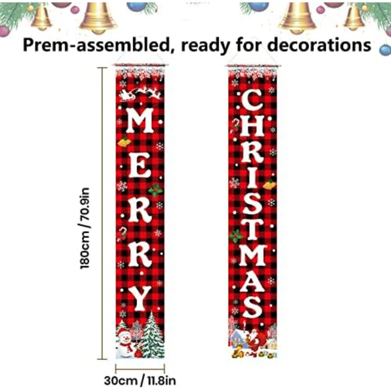 Décorations de Noël Merry Christmas Banner
