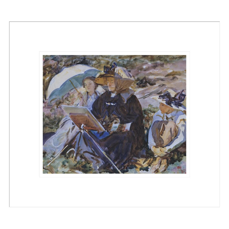 «Simplon Pass: The Lesson» par John Singer Sargent, impression giclée sur cadre, H 13,75 po x l 15,43 po
