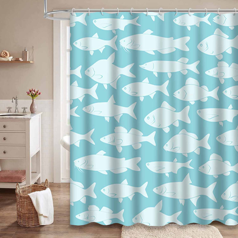 Rideau de douche imperméable à l'eau avec 12 crochets, L 72 po x l 72 po