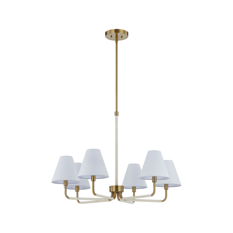 Lustre à 6 lumières Ifeyinwa, blanc