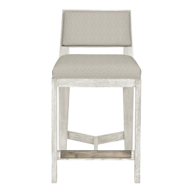 Thom Filicia Solid Wood 32.5" Bar Stool, Casa Blanca, Tuck Metal